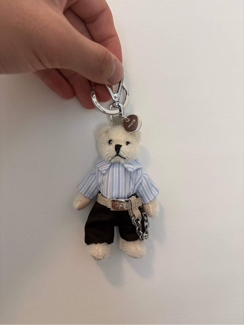 Prada Teddy Charm Keychain